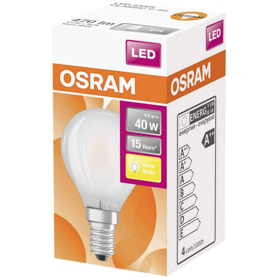 Osram LED Star Classic P40 Filament Lampe E14...
