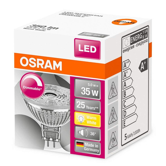 Osram LED Reflektor Lampe 5W=35W Leuchtmittel GU5,3...