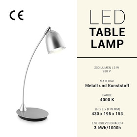 IBV 645103-202 LED Tischleuchte Schreibtischleuchte 3W...
