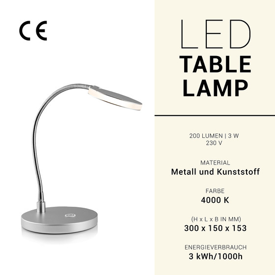 LED Tischleuchte Schreibtischleuchte 1,62W//2,88W//3W Tischlampe Stehlampe