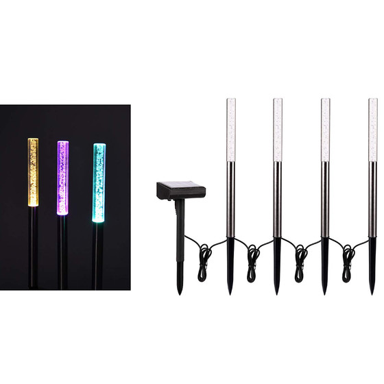IBV 400171-302 4er Set RGB LED Solar Erdspieß Leuchte...