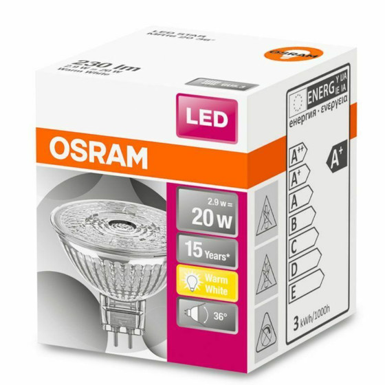 Osram LED Reflektor Lampe 2,9W=20W Leuchtmittel GU5,3...
