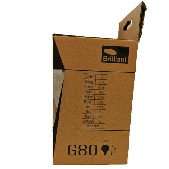 Brilliant LED Filament Vintage Globe 80 2,5W Leuchtmittel...
