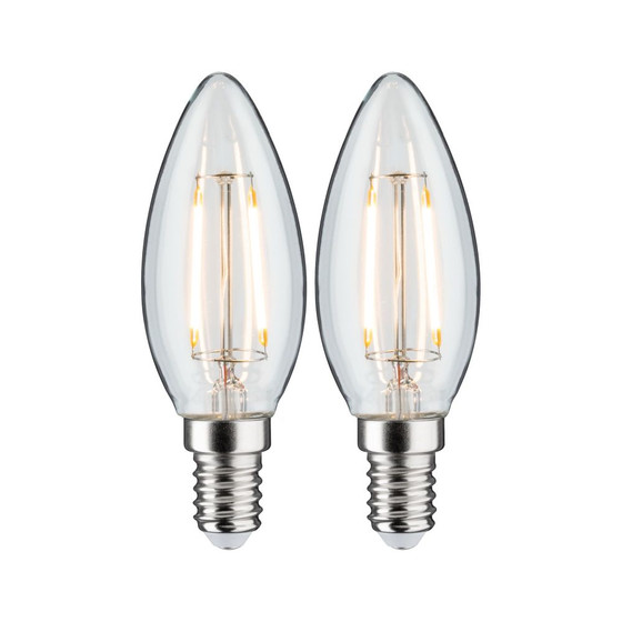 Paulmann 284.74 LED Kerze 2W E14 Warmweiß 2er-Pack Leuchtmittel Lampe 