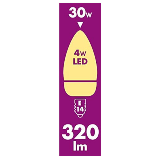XQ-lite XQ1367 LED Kerze Lampe E14 Leuchtmittel 4W=30W...