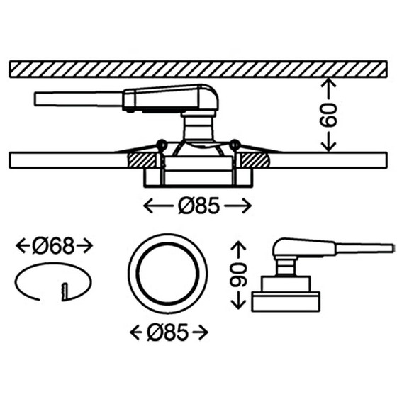 Briloner 7201-010 LED Einbaustrahler 1x3W GU10 Acryl klar...