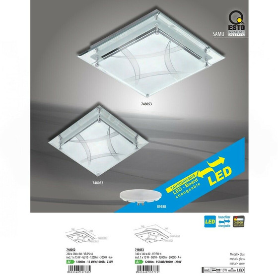 ESTO 748052 SAMU Led Design Deckenleuchte 15W GU10 1200lm...