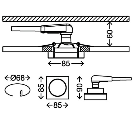 Briloner 7200-016 LED Einbaustrahler 1x3W GU10 Acryl...