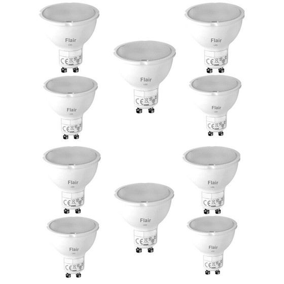10x Flair Led Reflektor GU10 5W warmweiß 300lm 2800K...