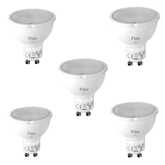 5x Flair Led Reflektor GU10 5W warmweiß 300lm 2800K...
