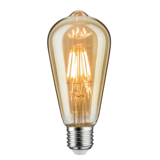 Paulmann 285.23 LED Kolben Filament Vintage Retro Edison 6W E27 Gold 1700K dimmb