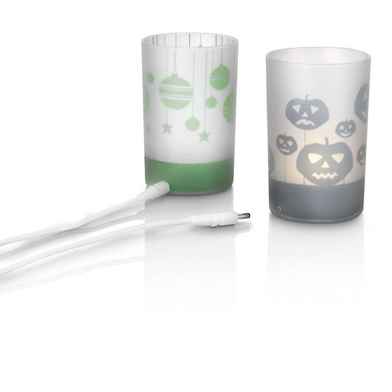 Philips LED-Kerzen 2er Set Kunststoff 100 mm Höhe -...