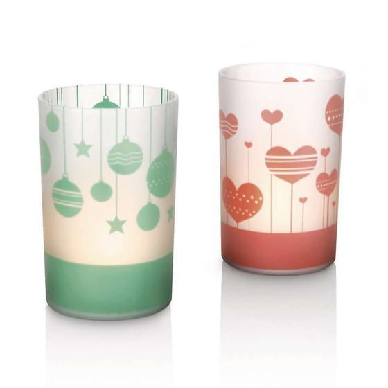 Philips LED-Kerzen 2er Set Kunststoff 100 mm Höhe -...