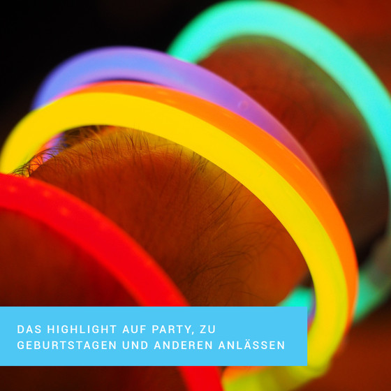 Knicklichter Hi Lite 100 Stk. in Gelb Pink Rot Blau Grün...