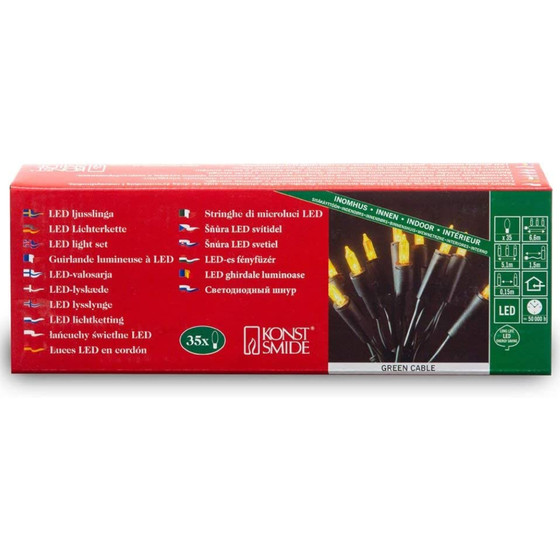 Konstsmide 6302-000 LED Lichterkette Innen 35 Gelbfarbene...