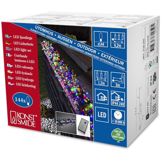Konstsmide 3720-500 Micro LED Büschel-Lichterkette 144...