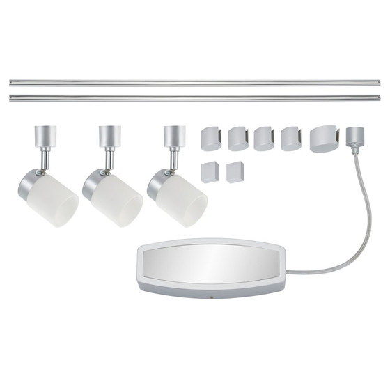 Briloner 5.821.381 LED MONDI Schienensystem 3x3,5W Titan...