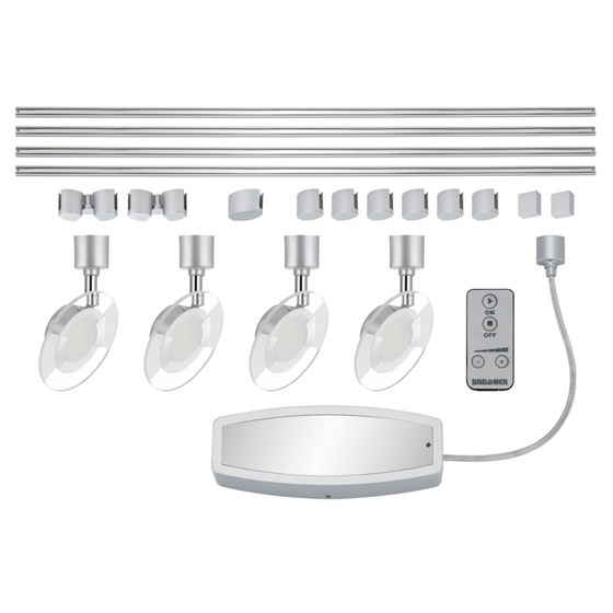 Briloner 5.821.330 LED MONDI Schienensystem 4x3,5W Titan...