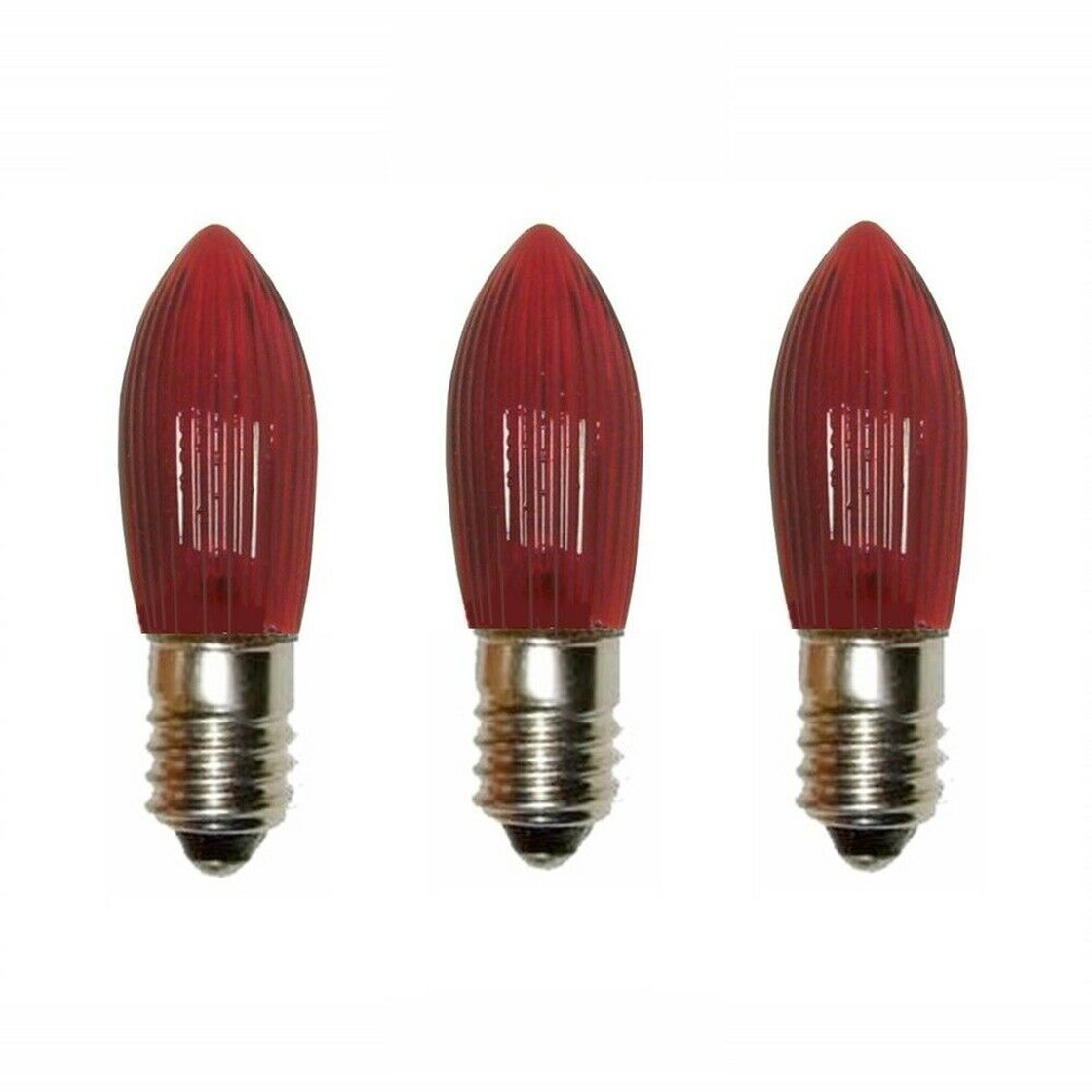 3x NARVA Kerzenkleinlampe 23V 3W E10 Rot für 10er Lichterkette Leucht, 4,09