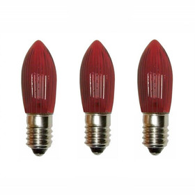 3x NARVA Kerzenkleinlampe 23V 3W E10 Rot für 10er...