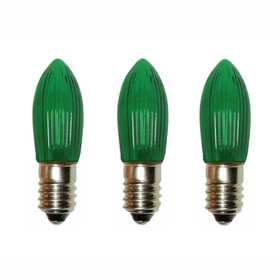 3x NARVA Kerzenkleinlampe 23V 3W E10 Grün für 10er...