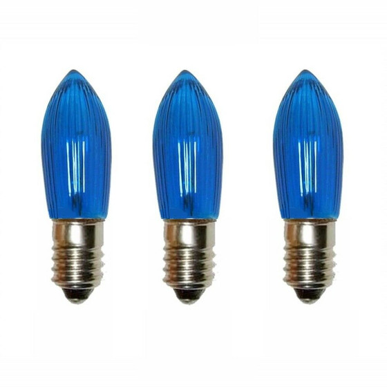 3x NARVA Kerzenkleinlampe 14V 3W E10 Blau Lichterkette...