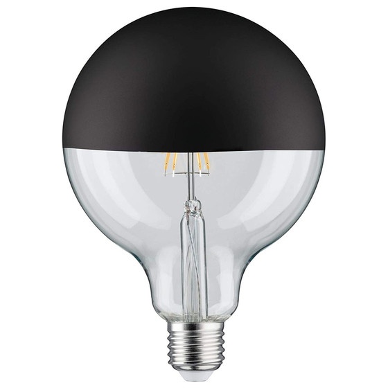 Paulmann 286.79 LED Globe 125 Kopfspiegel Schwarz matt...
