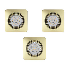 Eglo 94403 LED Peneto 3er Set Einbauleuchten 3x5W Messing...