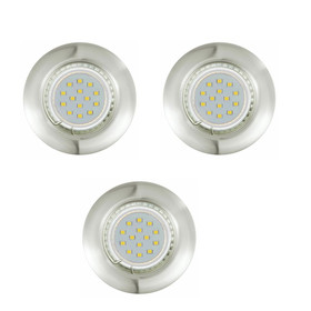 Eglo 94237 LED Peneto 3er Set Einbauleuchten 3x3W Nickel...
