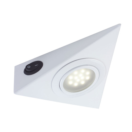 Paulmann 985.19 Möbelaufbauleuchten - Set Micro Line LED 3x1W Metall Weiß inkl. Leuchtmittel
