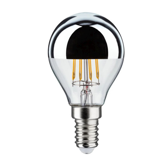 Paulmann 286.67 LED Tropfen Kopfspiegel Silber 4,8W E14...