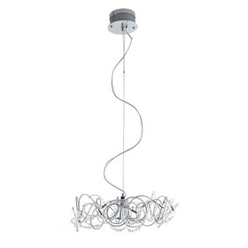 EGLO 86904 Design Pendelleuchte FIGARO, Chrom / Nickel...