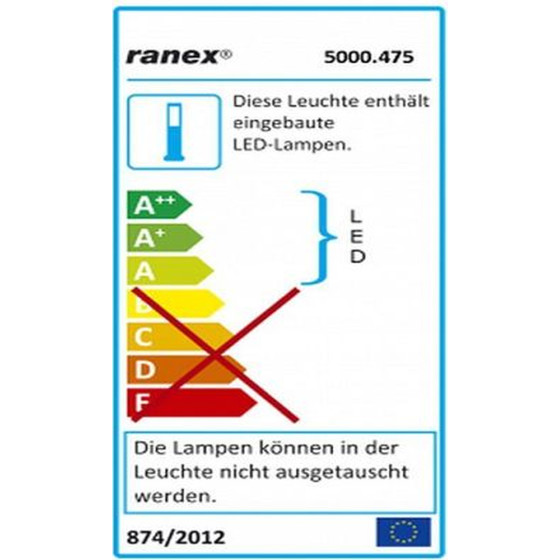 Ranex 5000.475 Bodeneinbauleuchte 6er Set LED 1W rund  inkl. Leuchtmittel