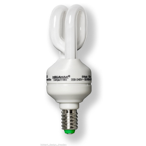 MEGAMAN MM020 ENERGIESPARLAMPE COMPACT MINI 6W E14 WARMWEISS 230V SPARLAMPE