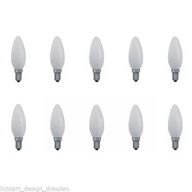 10 STÜCK GLOBO Leuchtmittel E14 Kerze 40W Matt 10er Set