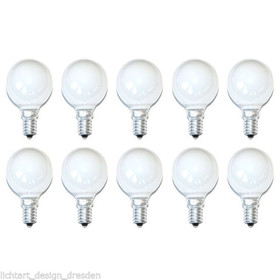 10 STÜCK GLOBO Leuchtmittel E14 Tropfen 40W Matt im 10er Set