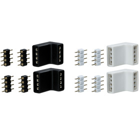 4er Set Paulmann 703.34 YourLED Eck Verbinder Weiss Schwarz