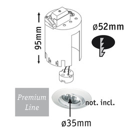 Paulmann 231 Premium Line Einbaugehäuse 35mm schwarz 12V