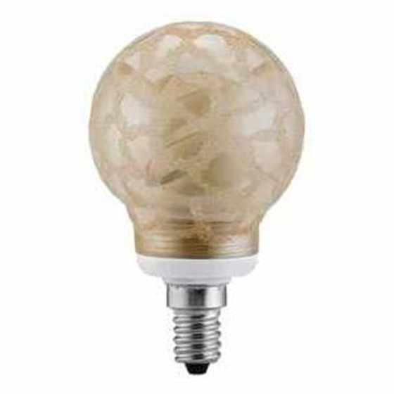 Paulmann 880.77 Energiesparlampe Globe 7W E14 warmweiss Krokoeis gold 60mm