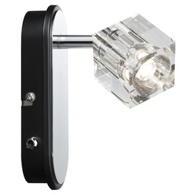 Paulmann 601.66 IceCube Strahler Wandleuchte LED 1x3W chrom inkl. Leuchtmittel