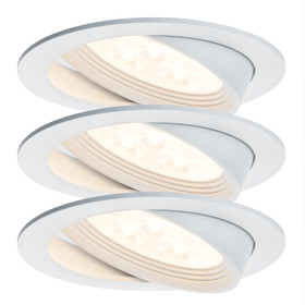 Paulmann 926.88 Einbauleuchten - Set Premium Line Albina LED Set 3x7,2W schwenkbar weiss matt inkl. Leuchtmittel