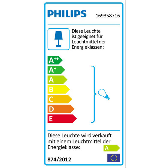 Philips ECOMOODS Sockel-/Wegeleuchte 40cm hellgrau inkl. Leuchtmittel