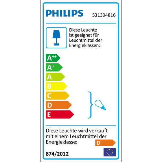 Philips MYLIVING Wandleuchte 35W dimmbar schwenkbar aluminium inkl. Leuchtmittel