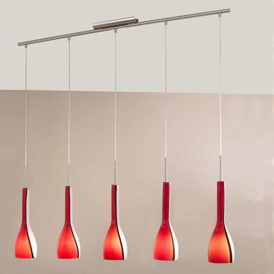 EGLO 87673 Design Pendelleuchte IO, rot, 1,10 Meter, inkl. Leuchtmittel