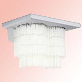 EGLO 88239 Edle Wandleuchte NAXOS, Aluminium gebürstet mit matt-weißem Glasbehang