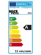 Nice Price 3911 Energiesparlampe 11W E27 Warmweiß Birnenform 230V