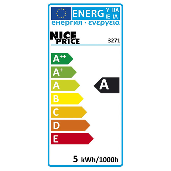 Nice Price 3271 Energiesparlampe 5W E14 Warmweiß Spirale