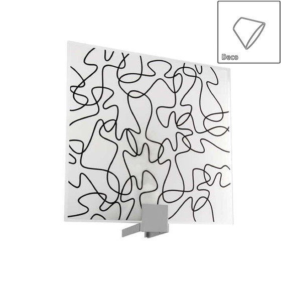 Paulmann 701.09 DEKOGLAS für Wandleuchten Schirm PLAIN LINES Satin / Schwarz