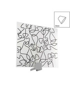 Paulmann 701.09 DEKOGLAS für Wandleuchten Schirm PLAIN LINES Satin / Schwarz