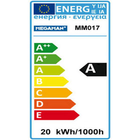 MEGAMAN MM017 Compact Classic Energiesparlampe 20W E27 warmweiss EEK A